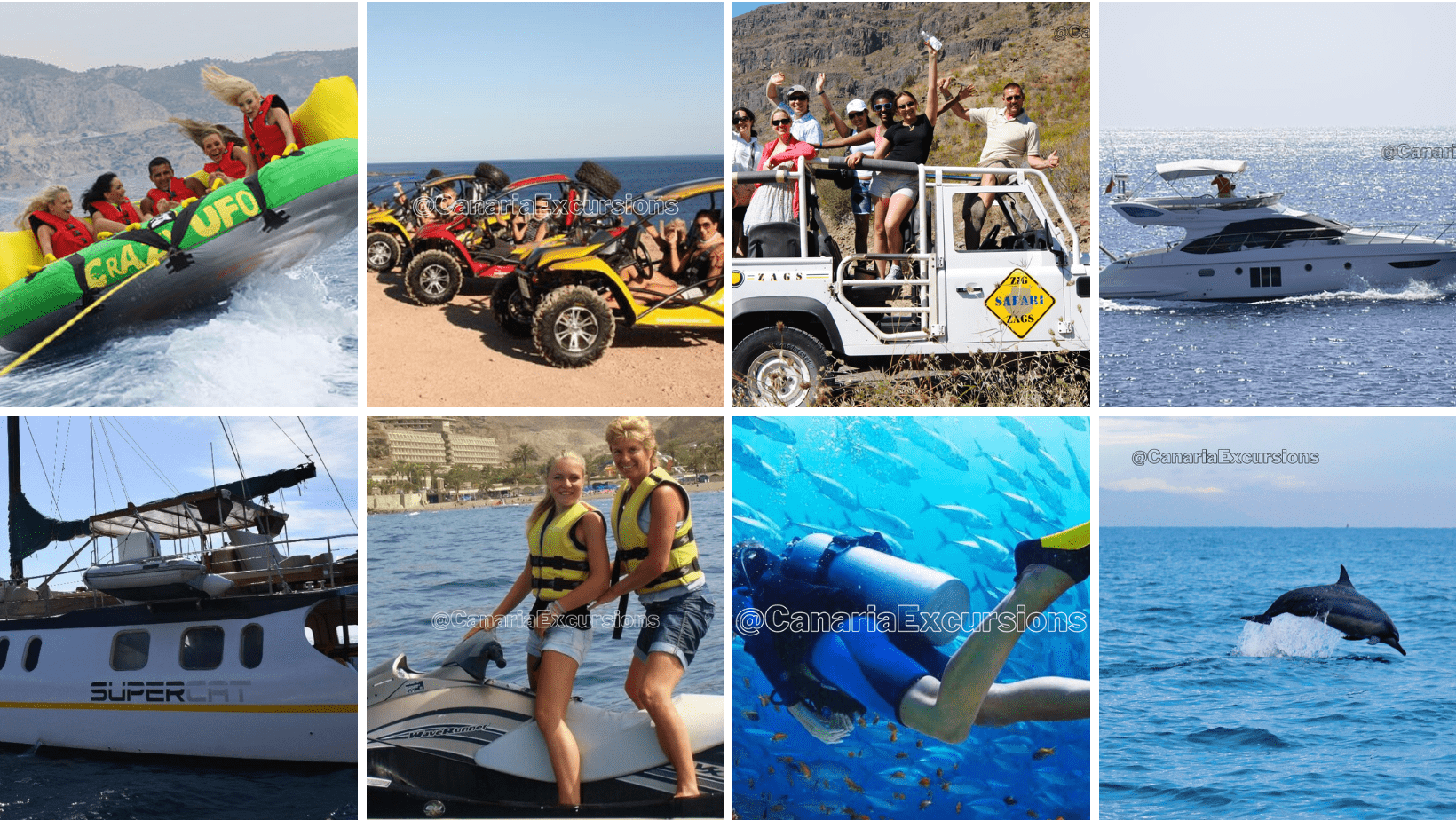 10 amazing land and water combo packages in Gran canaria